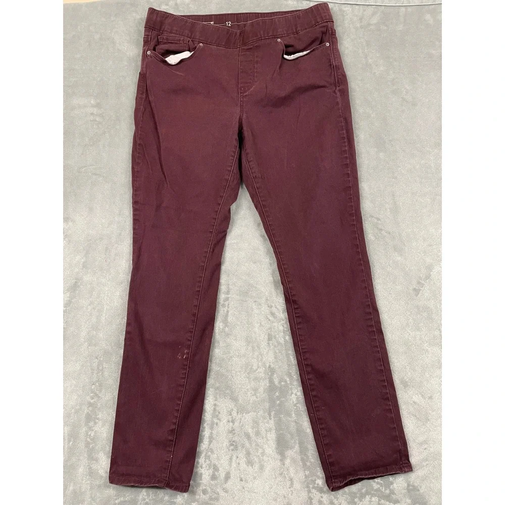Levis‎ Pull On Jeggings Burgundy Wine Red Skinny Pants Women's Size 12M W31 L32